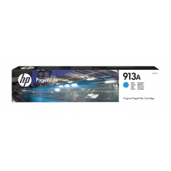 HP oryginalny ink / tusz F6T77AE, HP 913A, cyan, 3000s, 37ml, high capacity, HP PageWide 325, 377, Pro 452, Pro 477