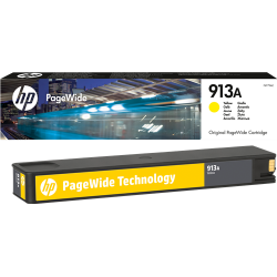 HP oryginalny ink / tusz F6T79AE, HP 913A, yellow, 3000s, 37.5ml, HP PageWide 325, 377, Pro 452, Pro 477