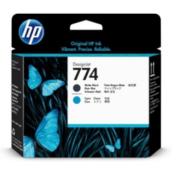 HP oryginalny głowica drukująca P2W01A, HP 774, matte black/cyan, 1szt, HP DesignJet Z6810