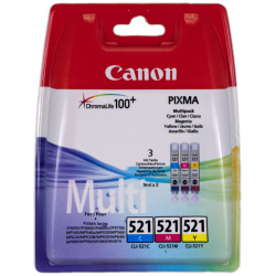 Canon oryginalny ink / tusz CLI521, cyan/magenta/yellow, blistr, 3x9ml, 2934B010, 2934B007, Canon iP3600, iP4600, MP620, MP630, MP